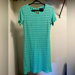 Teal lace dress